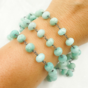 Amazonite Oxidized Wire Chain